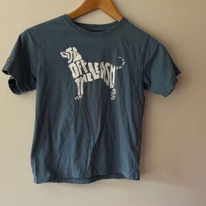 The Black Dog Blue Kids Short Sleeve Tee sz S 6 life off leash graphic